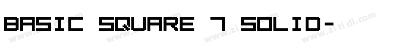 Basic Square 7 Solid字体转换